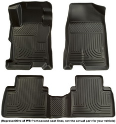 Husky Liners 98131 Black Custom Fit Front and Second Seat Floor Liner Set (98131, H2198131)